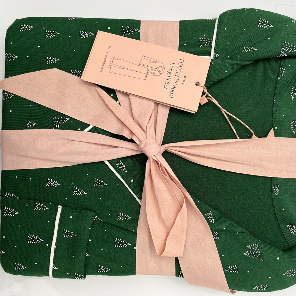 Eberjey Green Christmas Tree Pajama Set
